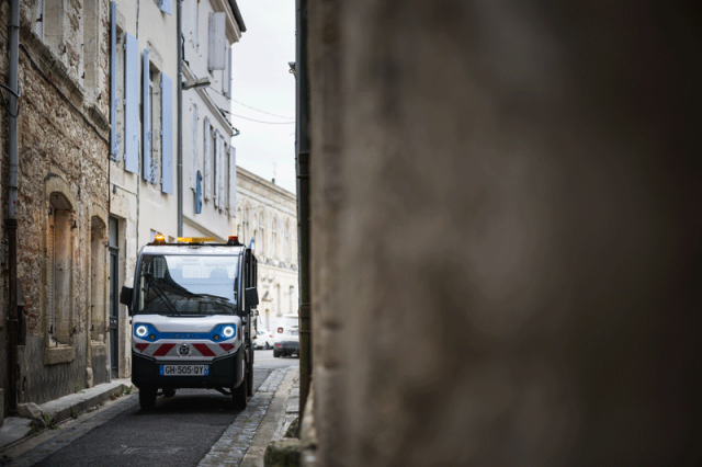 Micro-utilitaire en centre-ville